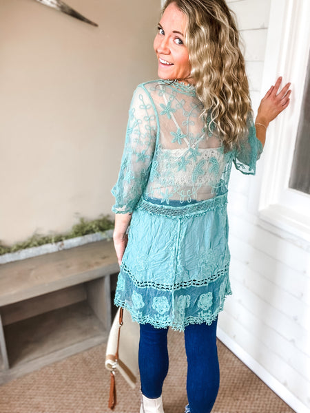 Laced In Love Cover-Up Tunic Dress