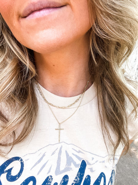 Gratitude Layered Chain Necklace - Gold