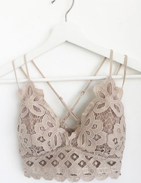 Lovely In Lace Bralette - Several colors (S-2X) *RESTOCK*