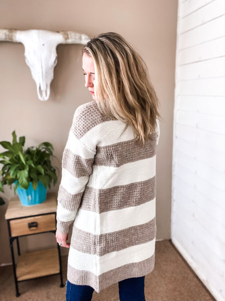 Just Go With It Cardigan - Taupe